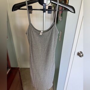 Gray Spaghetti Strap Dress - Popilush - L